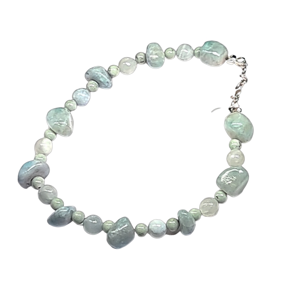 Elegant Aquamarine Beaded Bracelet - Picture 2 of 4